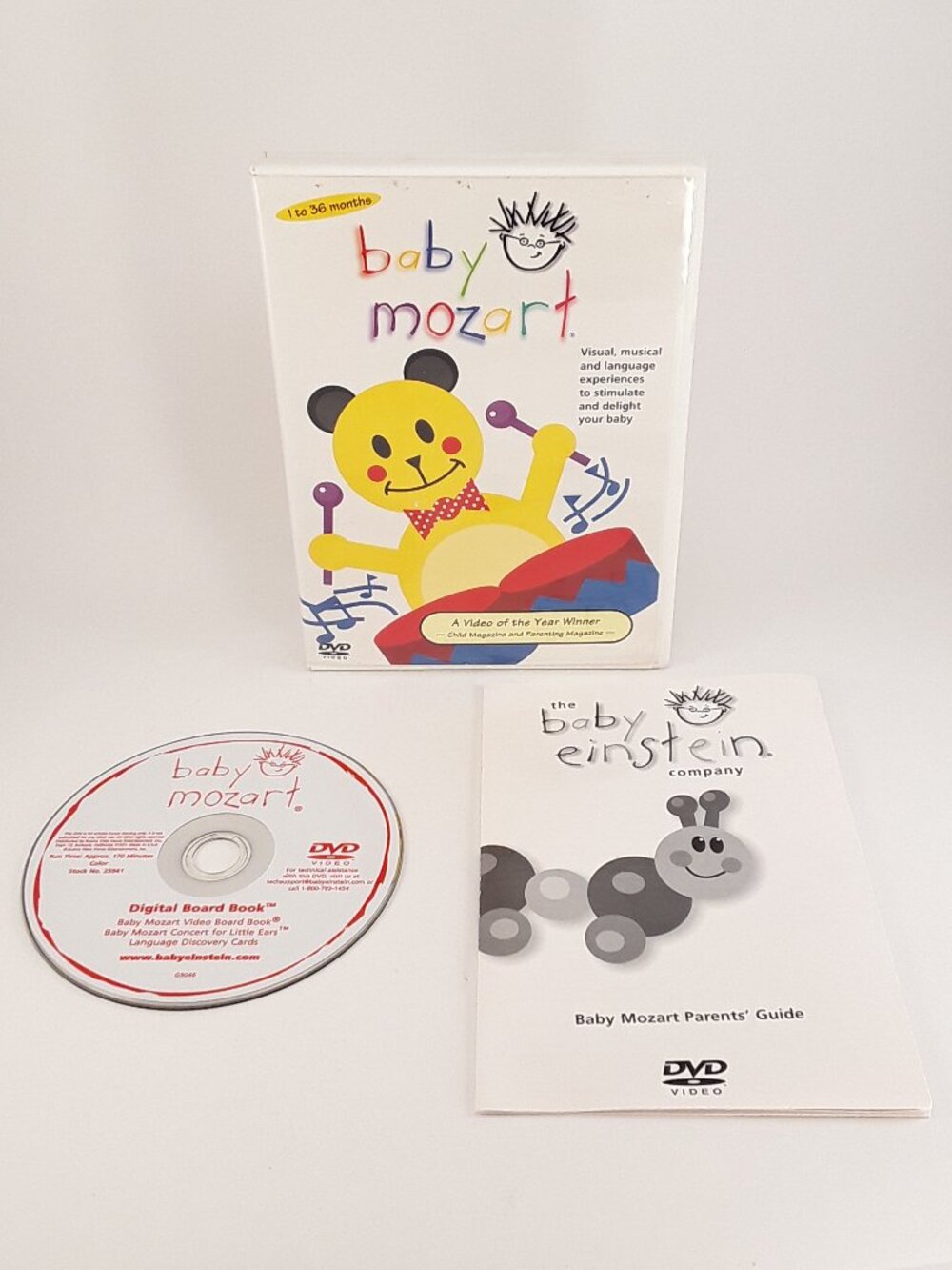 tested Baby Mozart DVD + Parent's Guide, Baby Einstein Disney music concert